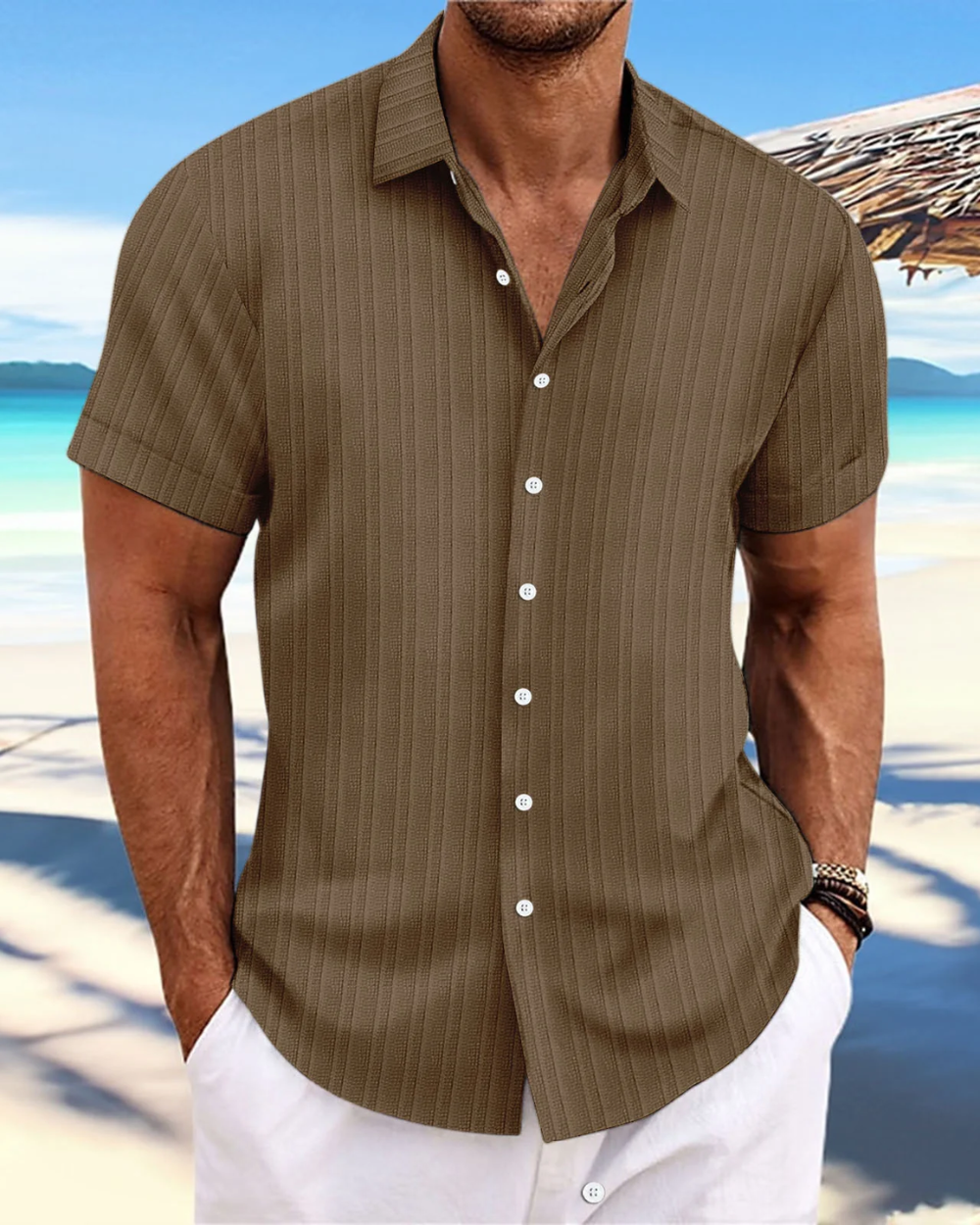 Camisa casual de manga corta