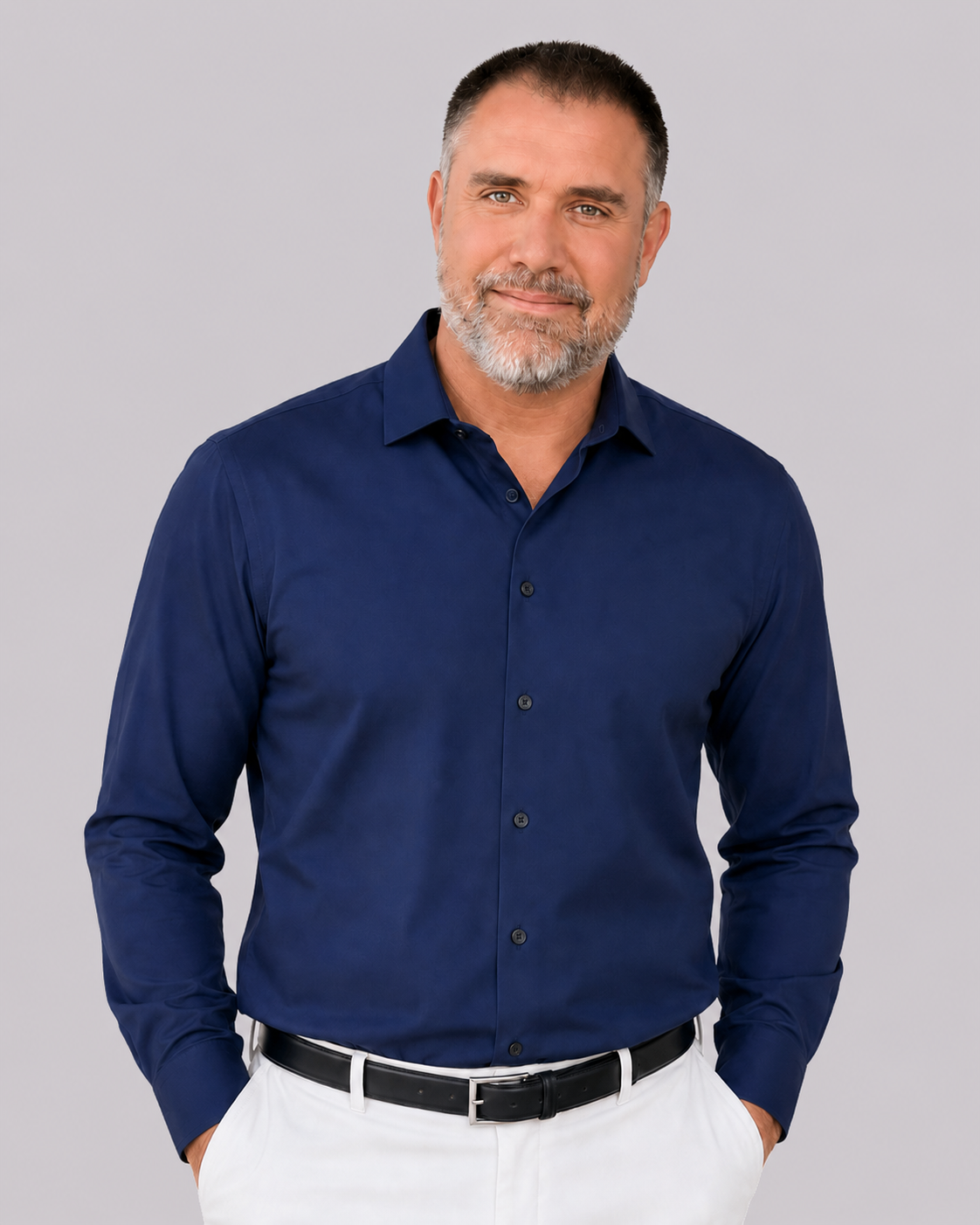 Camisa Ajustada Sin arrugas