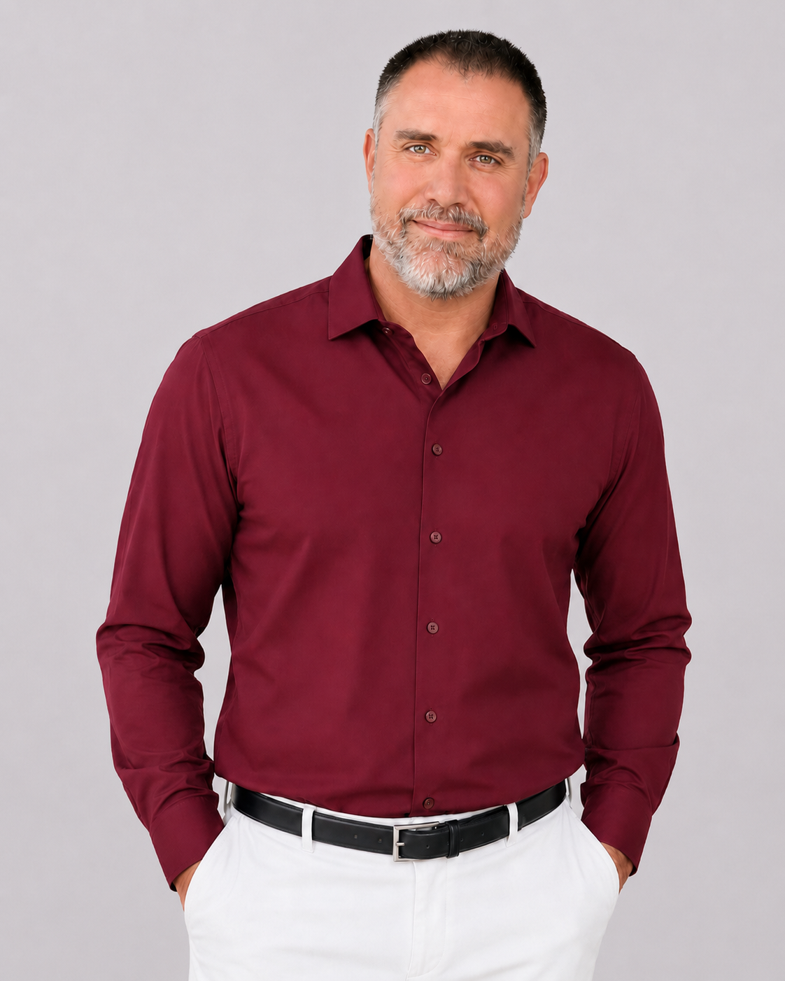 Camisa Ajustada Sin arrugas