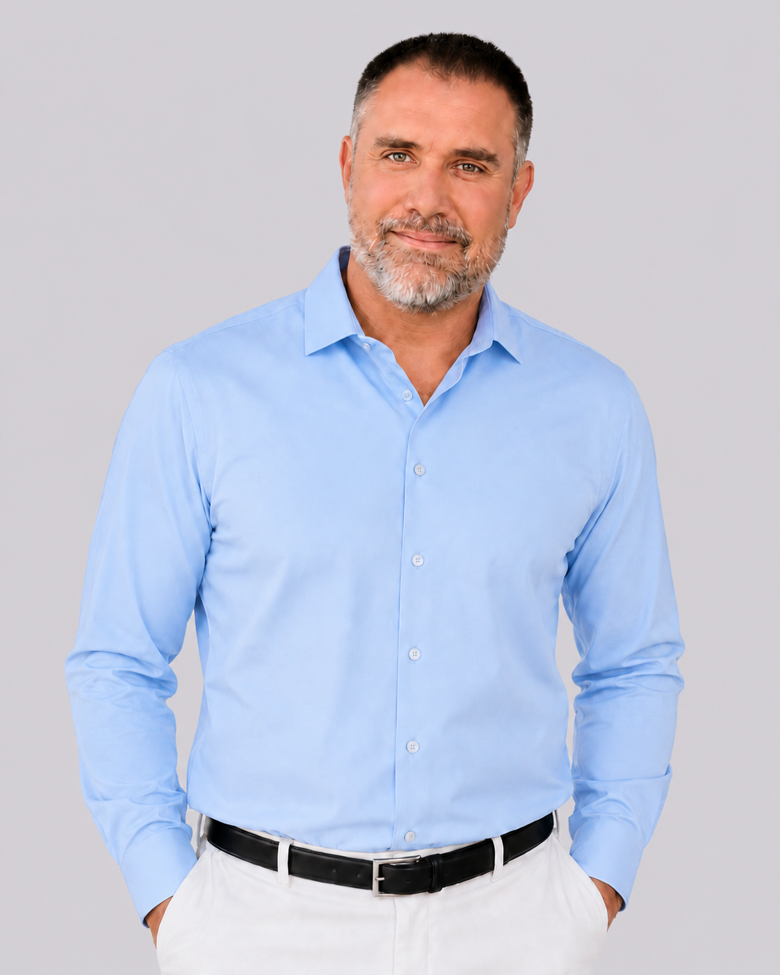 Camisa Ajustada Sin arrugas
