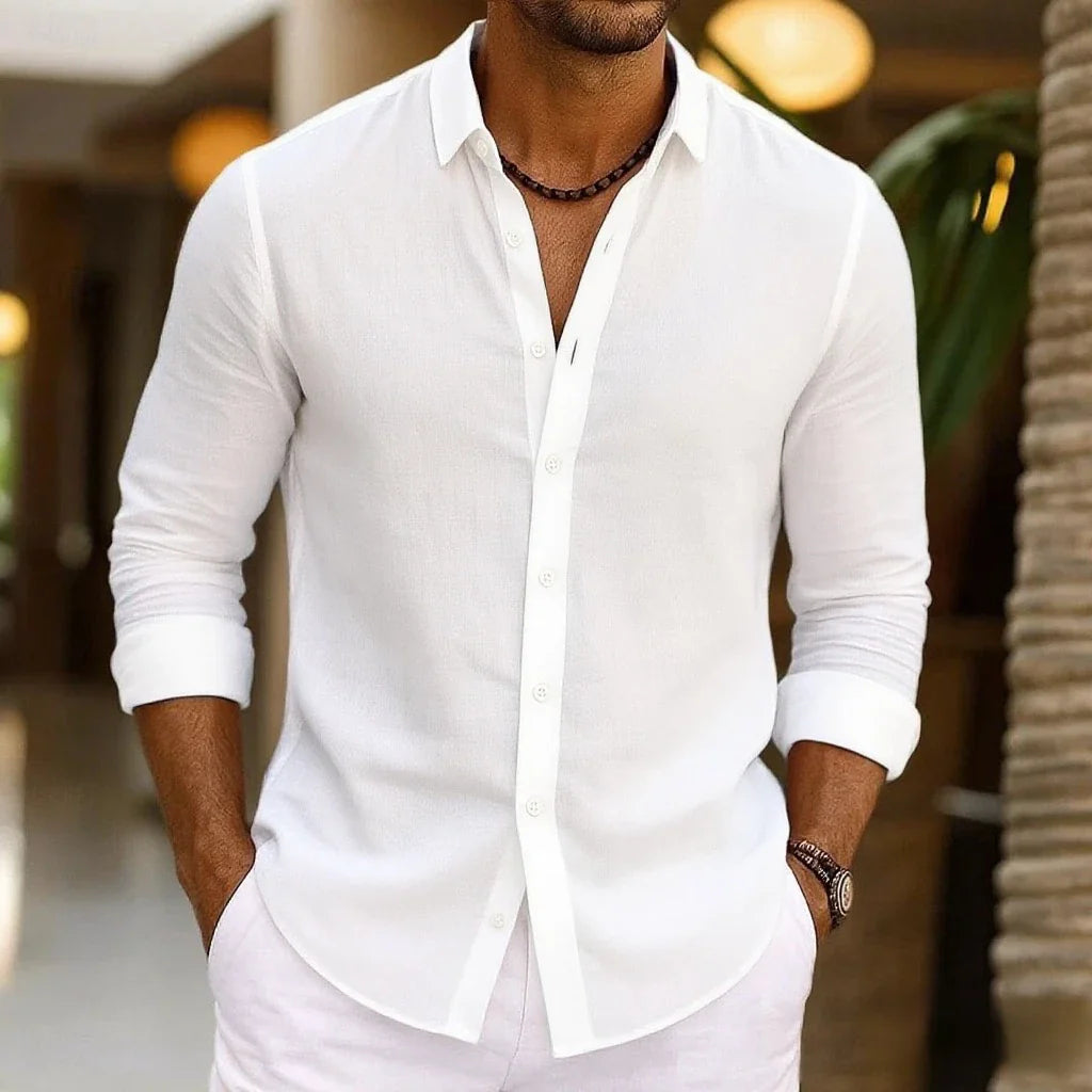 Elegante camisa de algodón