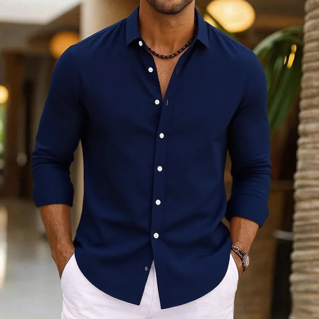 Elegante camisa de algodón