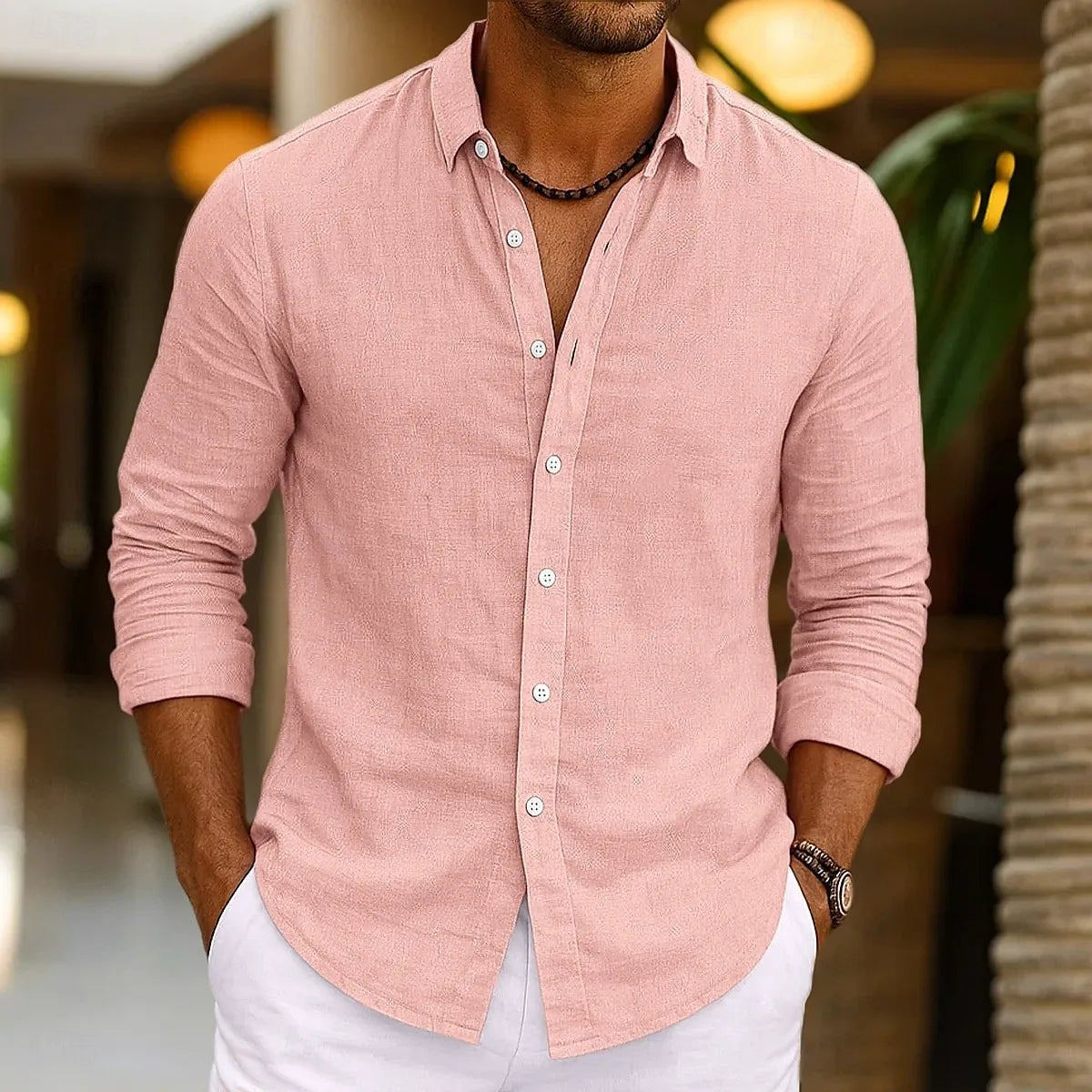 Elegante camisa de algodón