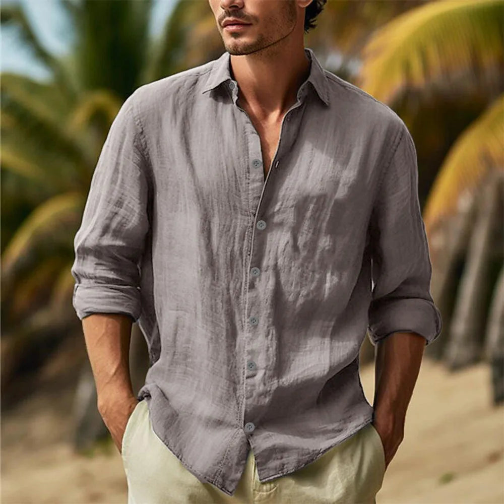 Camisa casual de lino