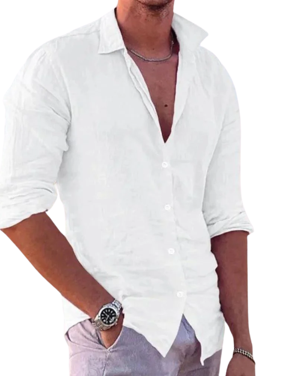 Camisa casual de lino