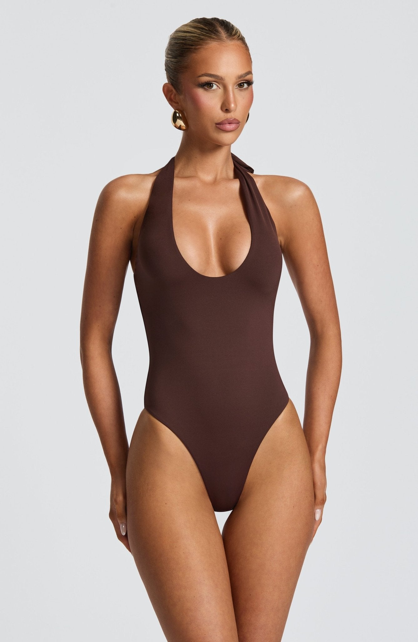 Odele Bodysuit - Plum Brown - Auremuse