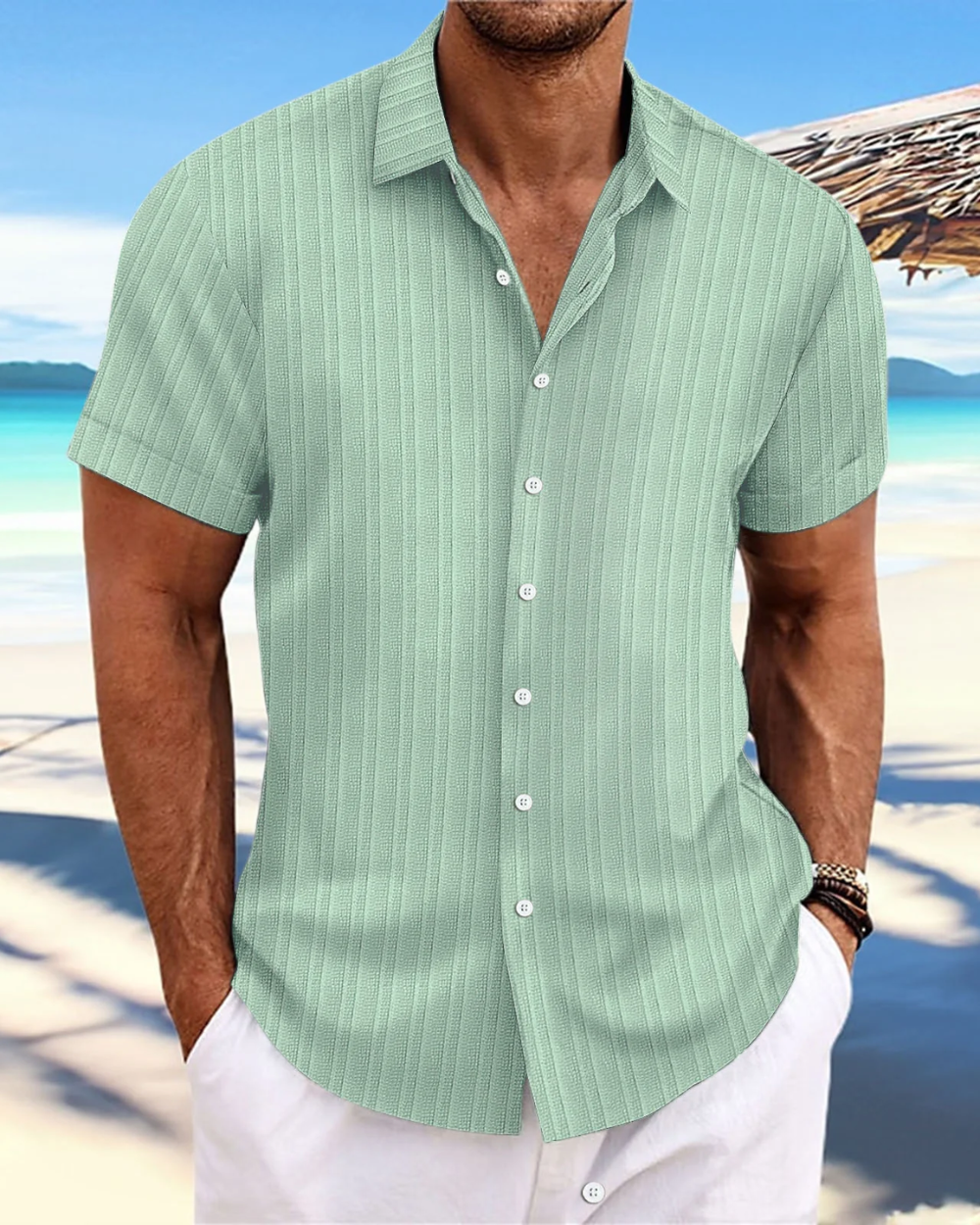 Camisa casual de manga corta