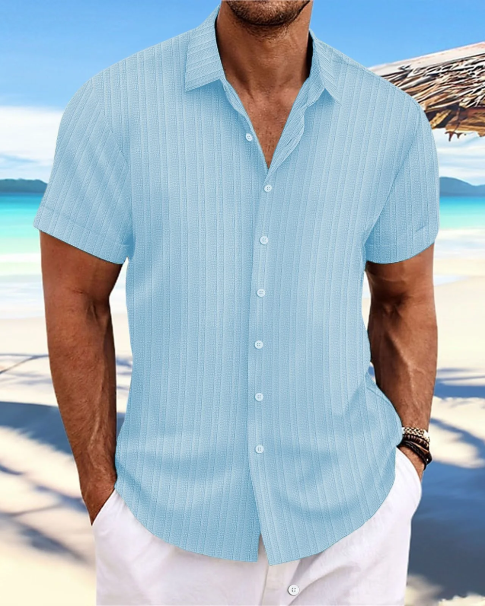 Camisa casual de manga corta