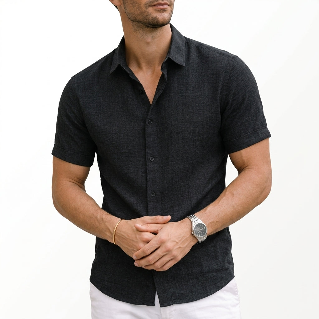 Elegante camisa de algodón