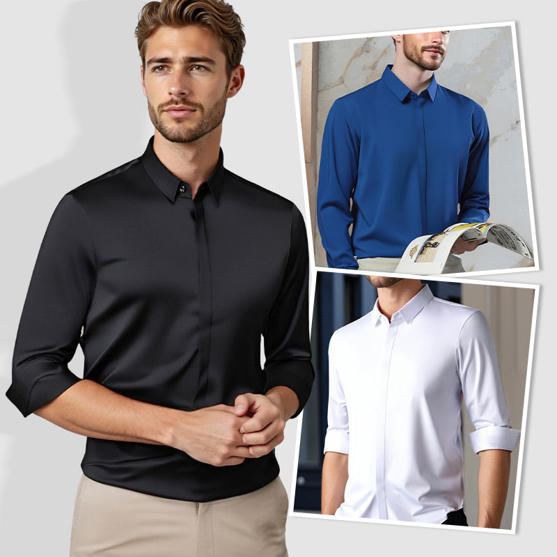 Camisa elástica sin arrugas