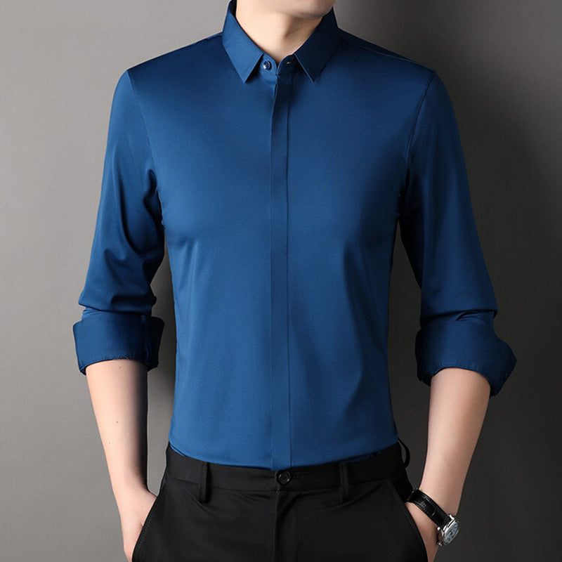 Camisa elástica sin arrugas