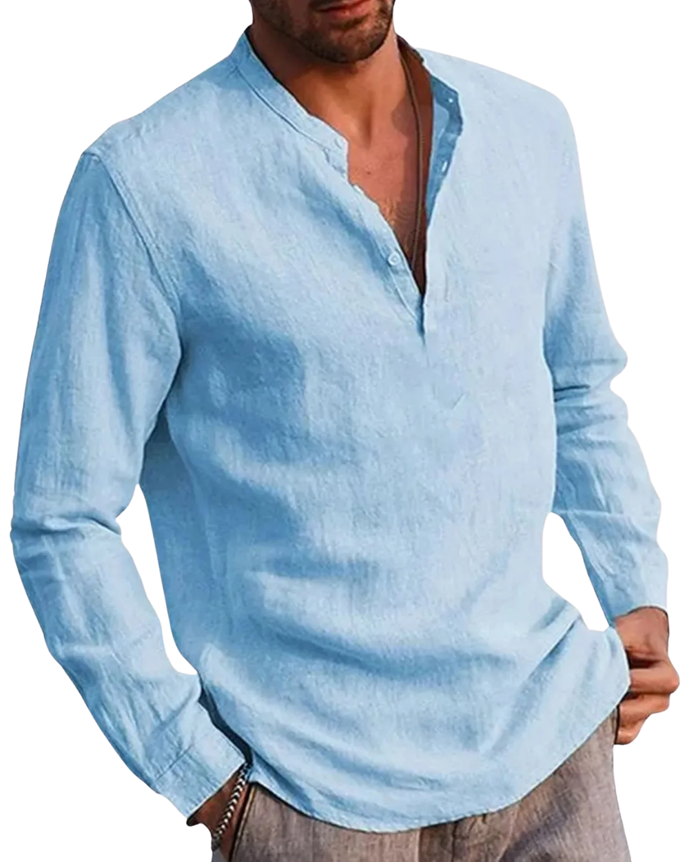 Camisa casual de lino
