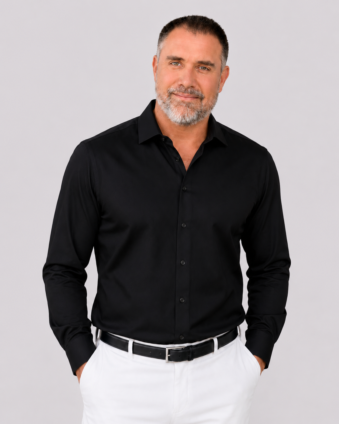 Camisa Ajustada Sin arrugas