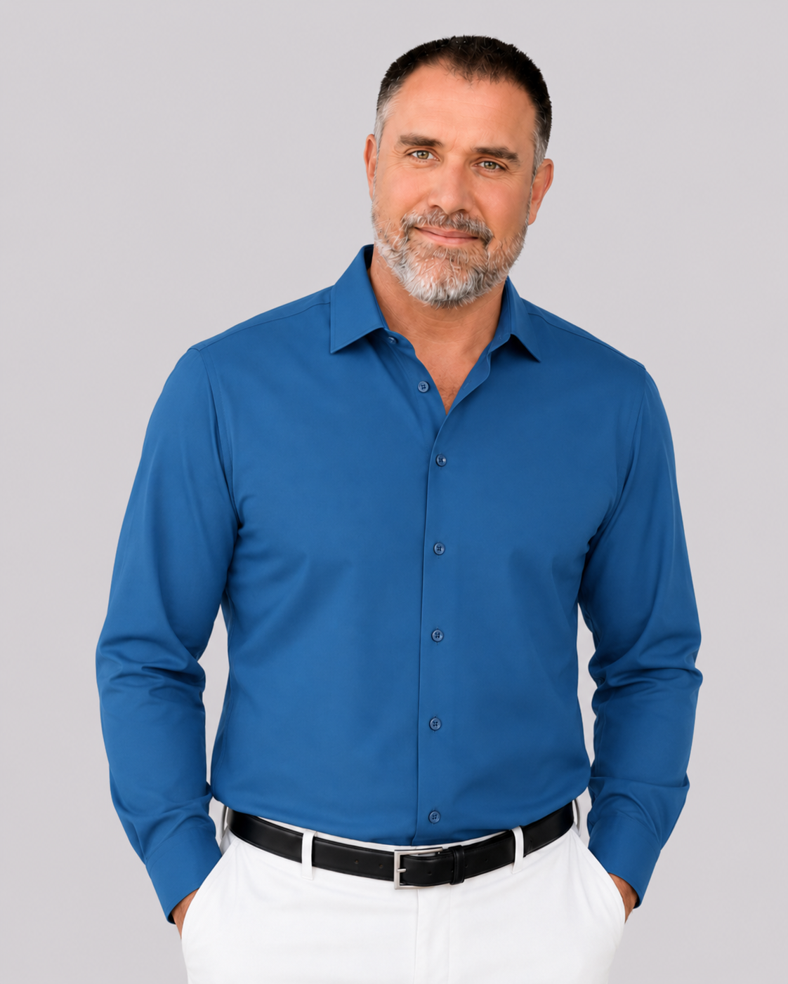 Camisa Ajustada Sin arrugas