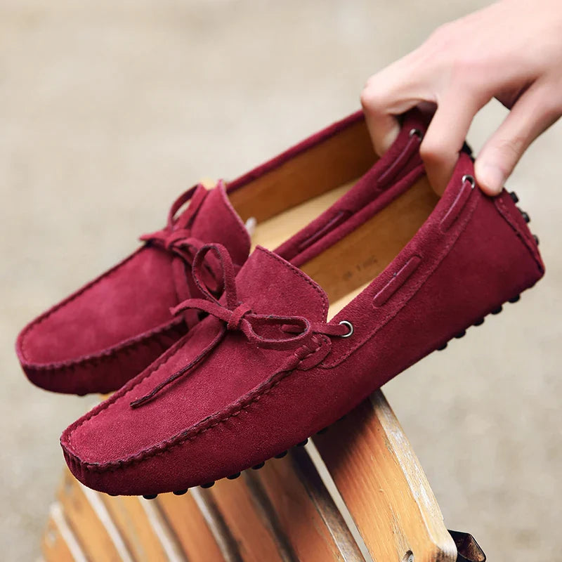 Mocasines casuales de ante para el verano