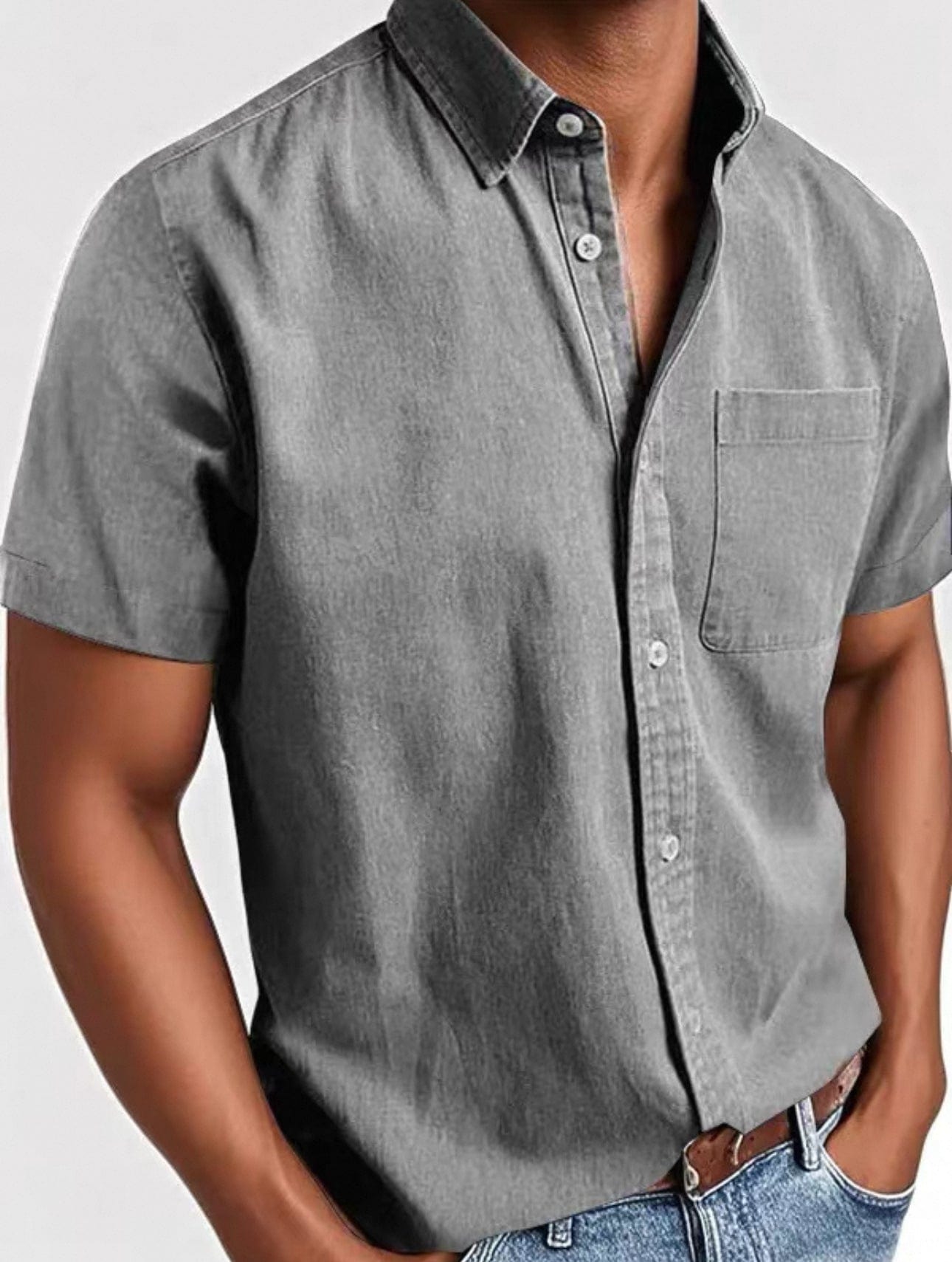 Elegante camisa de manga corta