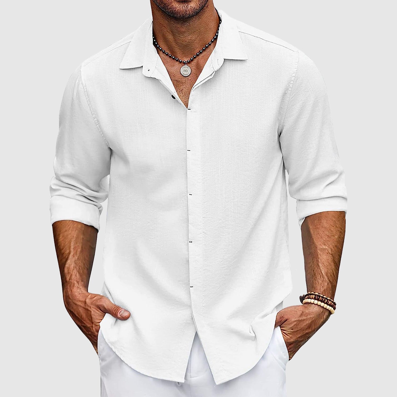 Elegante camisa de algodón