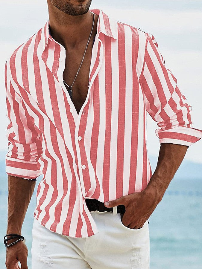 Elegante camisa de rayas