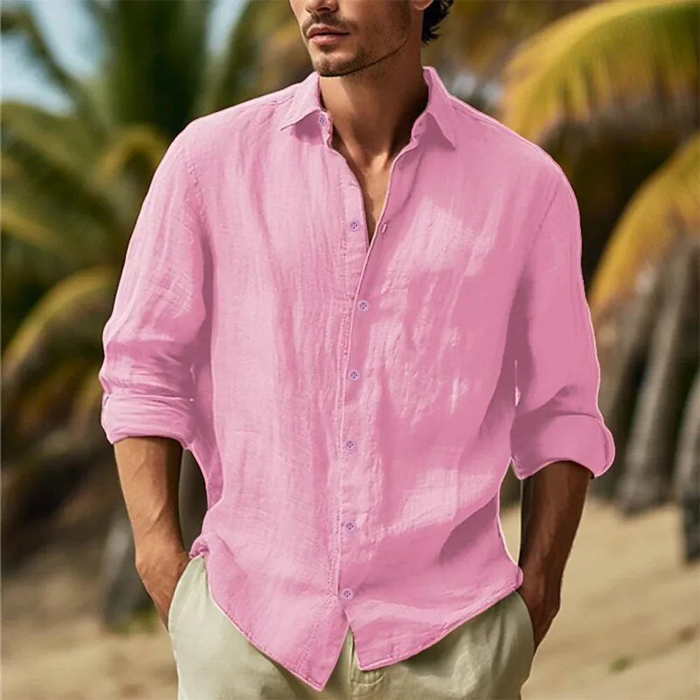 Camisa casual de lino