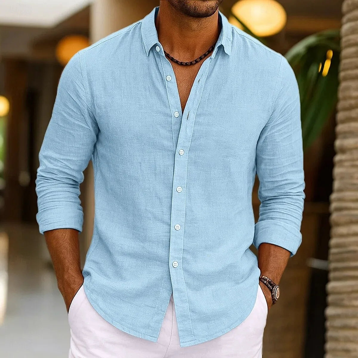 Elegante camisa de algodón