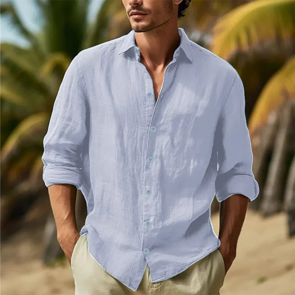 Camisa casual de lino