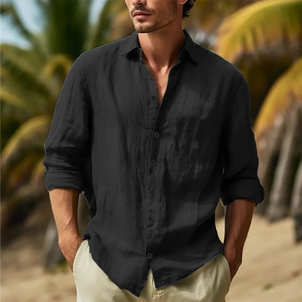 Camisa casual de lino