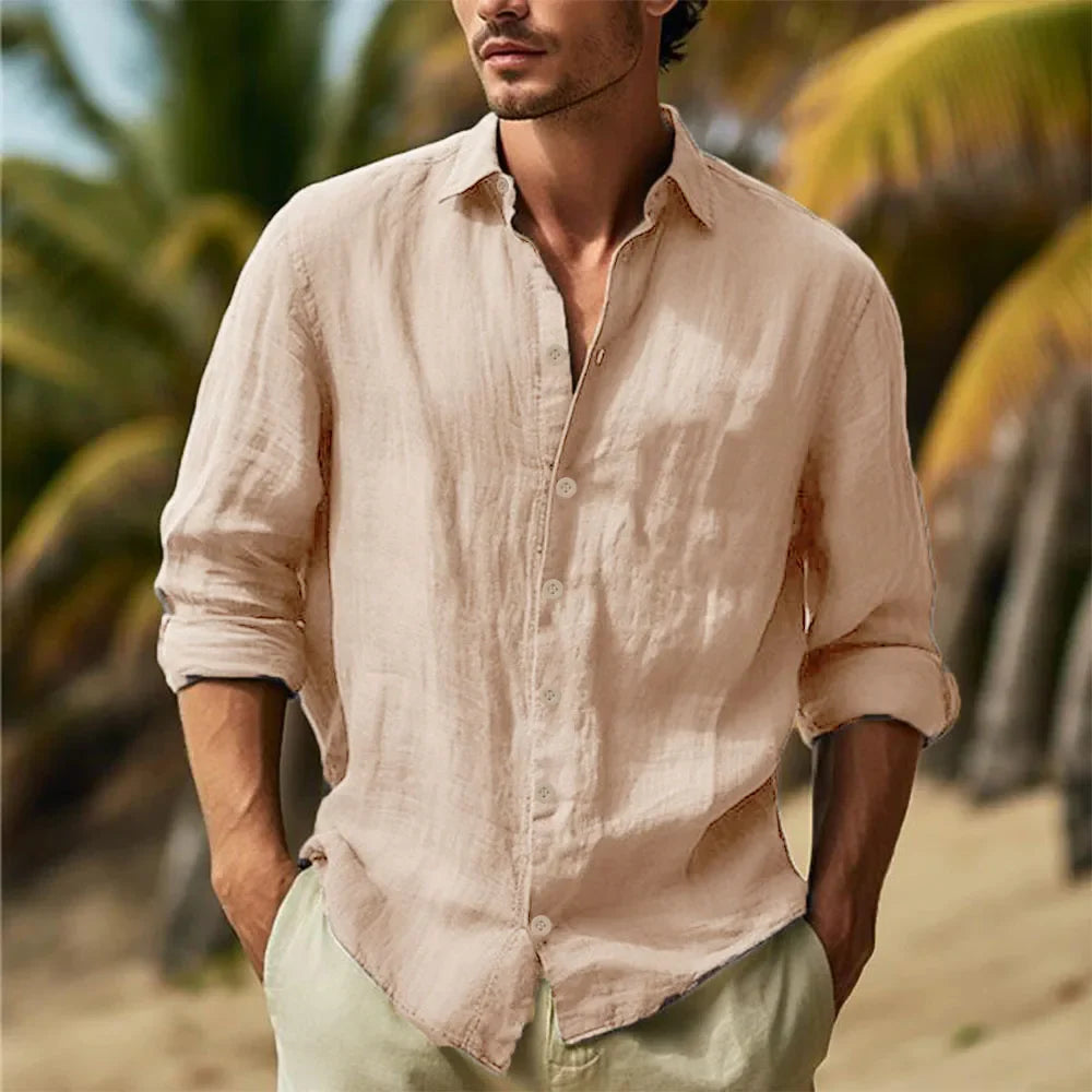 Camisa casual de lino