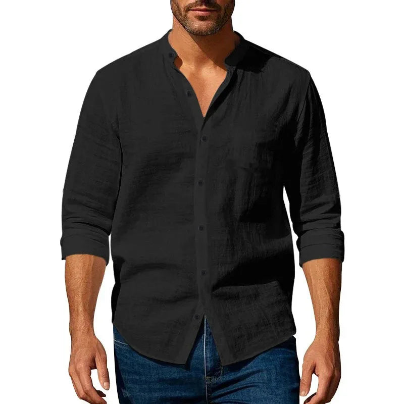 Camisa de verano de algodón/lino