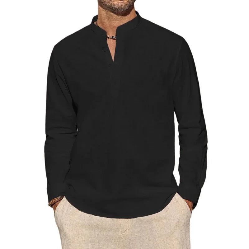 Camisa elegante de manga larga