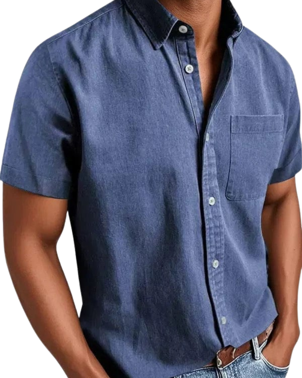 Elegante camisa de manga corta