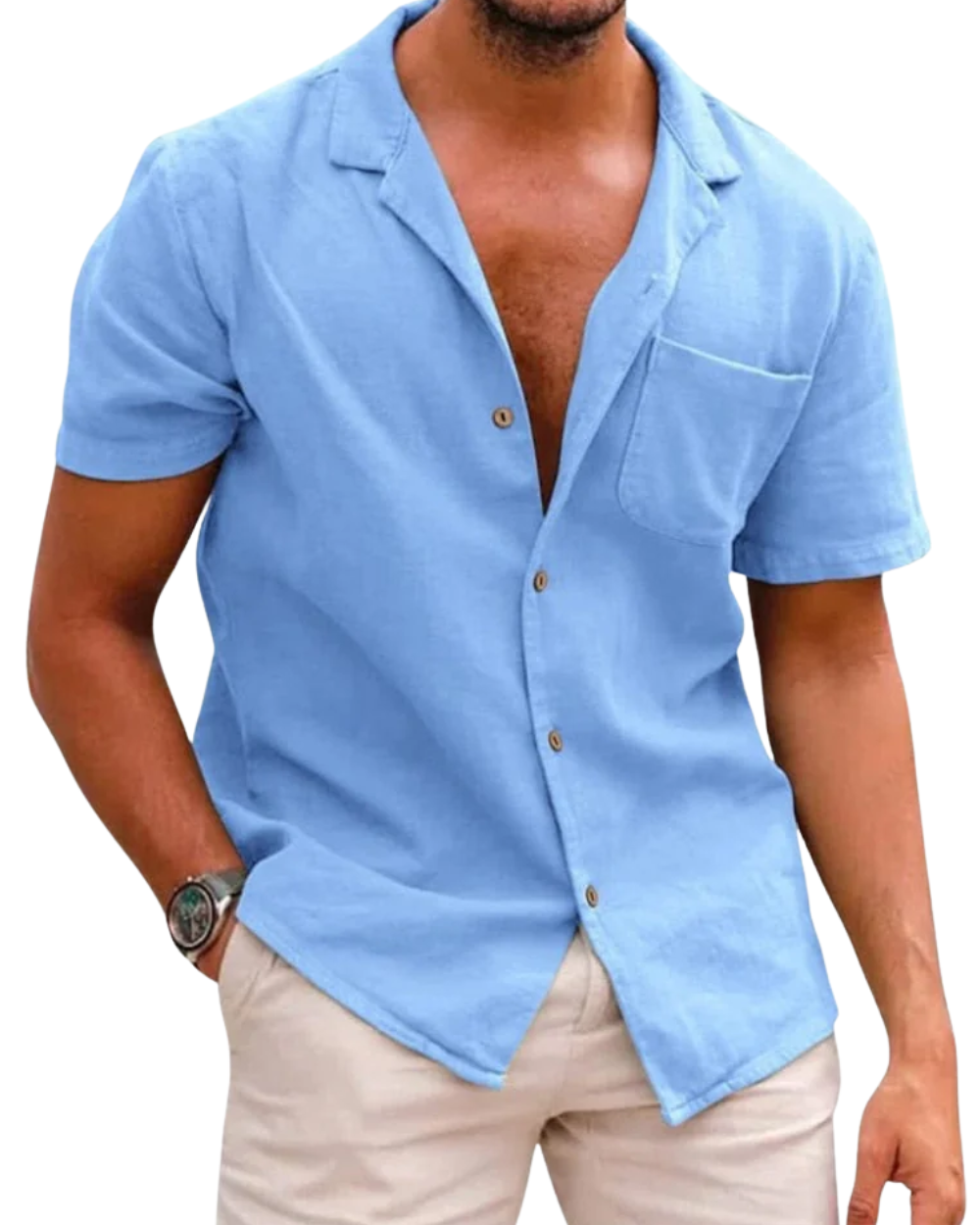 Elegante camisa de algodón