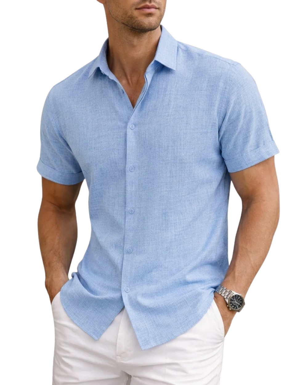 Elegante camisa de algodón