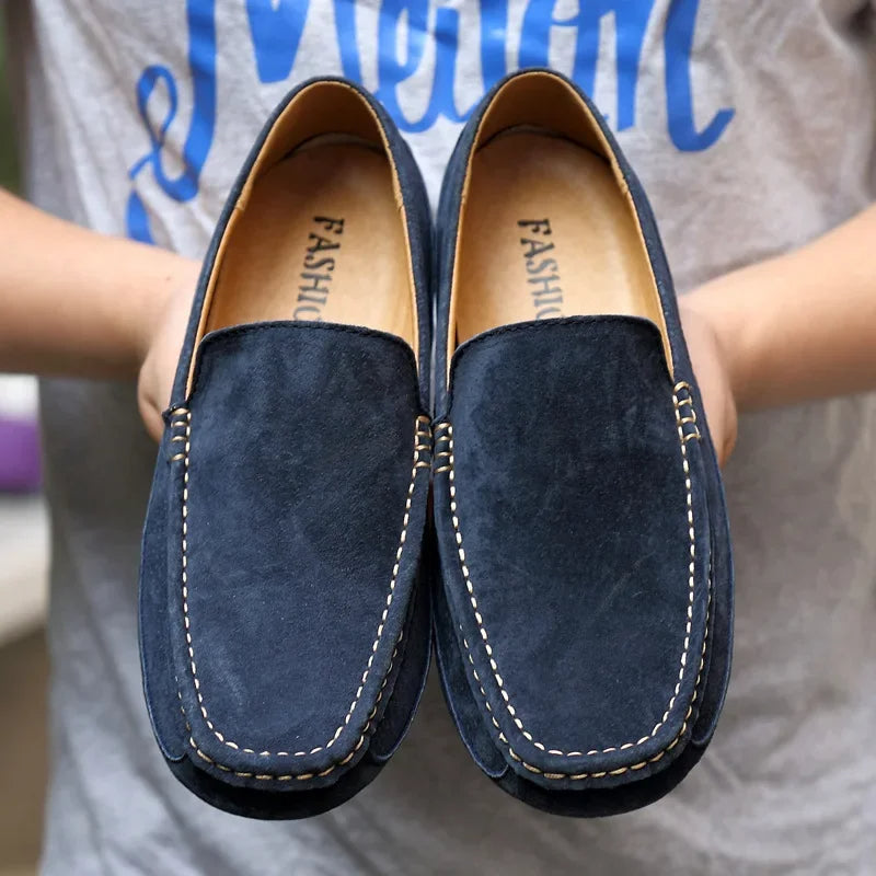 Mocasines elegantes de ante de primera calidad